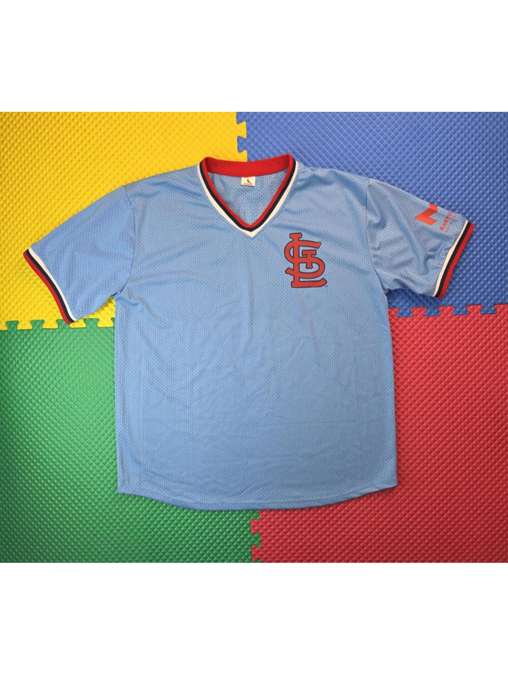 MLB St Louis Cardinals #5 Albert Pujols The Machine Blue Baseball Jersey Mens XL